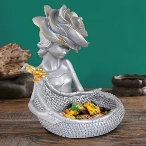 Lady with Basket Showpiece