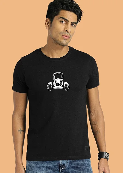 ZULX Graphic Print, Typography, Printed Men Round Neck Black T-Shirt