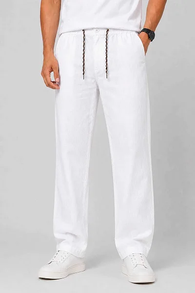 ZULX Regular Fit Men White Trousers