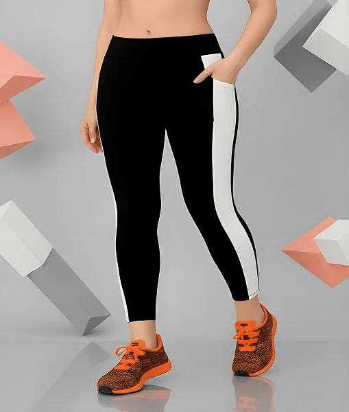 Women & Girls Comfort Fit Sports and Fitness Tights | Designed for Gym Workout, Yoga Practice, Running, Exercise & Active Lifestyle | Stretchable Lycra