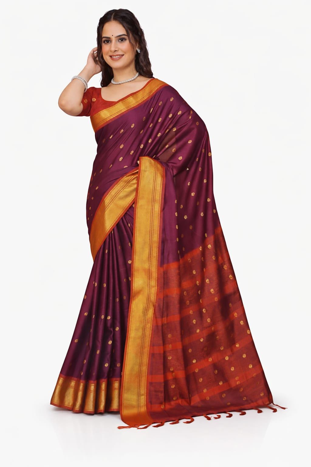 Semi Banarasi silk saree