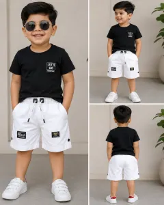 Kids White Casual Shorts Pack of 3