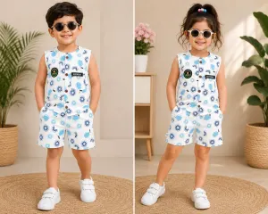 Kids Printed Sleeveless Co-ord Set