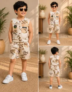 Kids Printed Sleeveless Co-ord Set