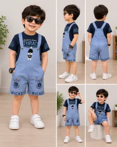 Cute Sky Blue Kids Co-Ord Set