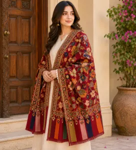 Royal Floral Kashmiri Shawl for Women