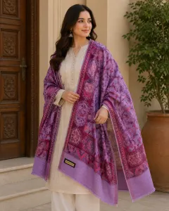 Elegant Lavender Kashmiri Shawl for Women