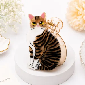 Cute Cat Shape Acrylic Hair Claw Clip for Women & Girls