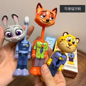 Kids Cartoon Toothbrush with Protective Cap – Cute Animal Design