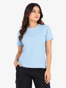 Women Streachable Cotton Lycra Top Skyblue