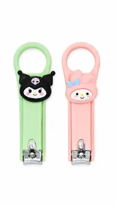 Cute Cartoon Nail Clipper with Silicone Cover & Keychain Loop for Kids(2 in one packet)