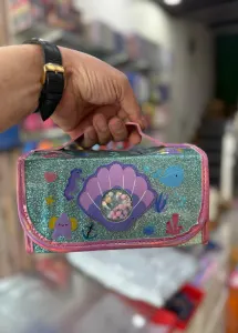 Multi-Layer Transparent Pencil Case with Stationery Storage