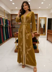 Women's Luxury Embroidered Evening Naqab Dress