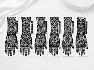 Whole pack of 6 design mahendi sketch.