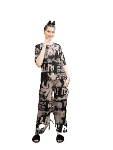 Women's Stylish Abstract Print Nightwear Set